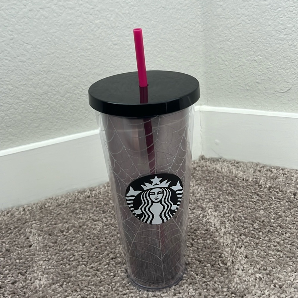 Starbucks 2019 Venti Halloween Glitter Spider Web Tumbler